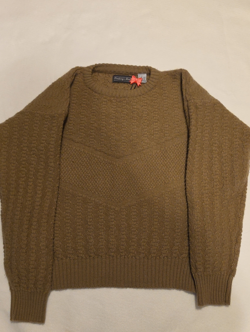 Vintage 100 % Wool Brown Cable Knit Sweater